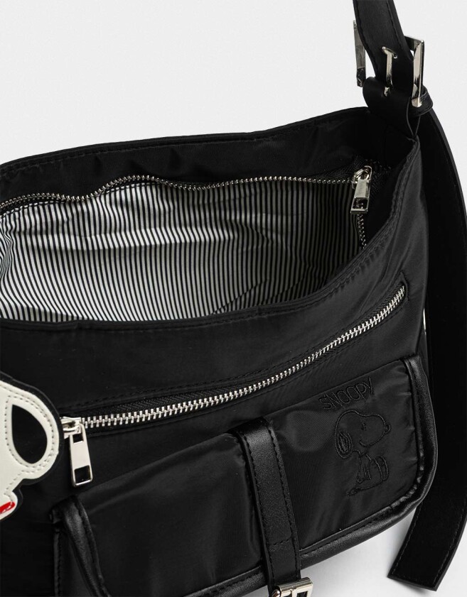 Bolsos Bolso Estampado Snoopy - Negro