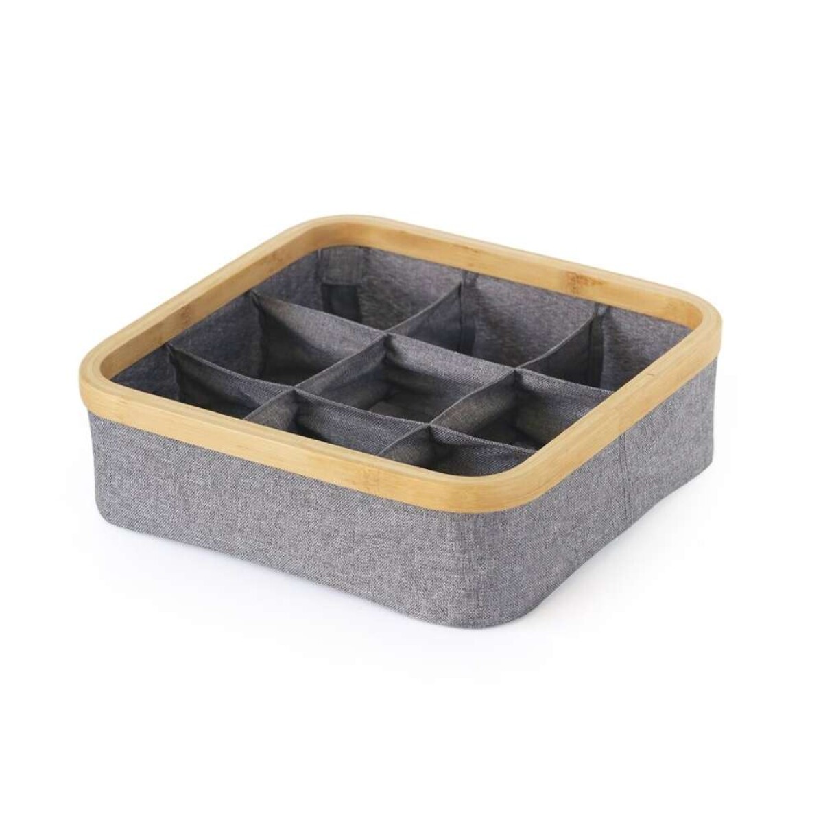 Organizador Plegable 9 Comp 30X30X9Cm Ex Tela - Gris 