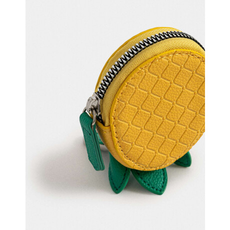 Monedero Cuerina Fruta Amarillo Medio