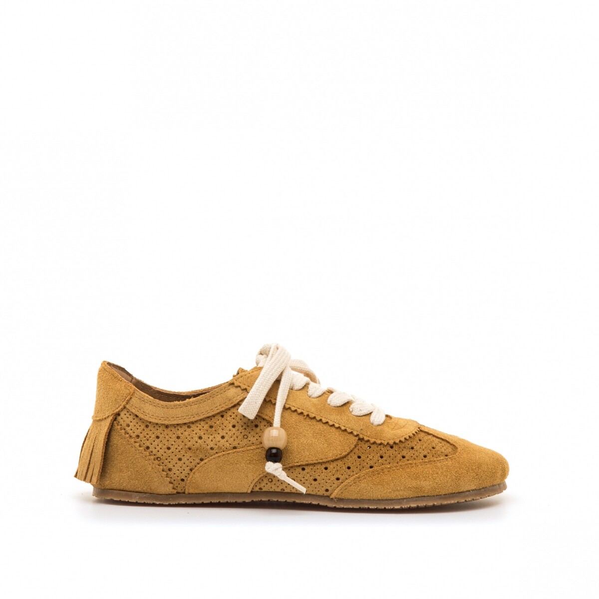 Zapatilla Boho Serraje mostaza - Mostaza 