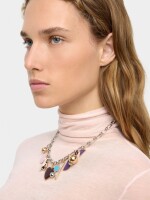 Collar De Eslabones Colgantes Con Esmalte multicolor