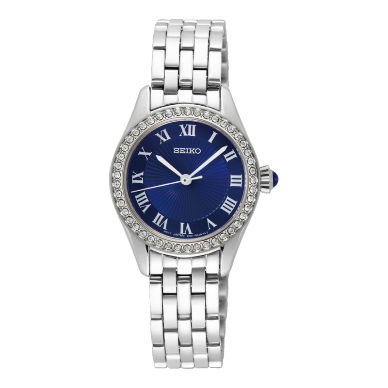 Reloj Seiko SUR335P1 para dama con correa de acero Azul