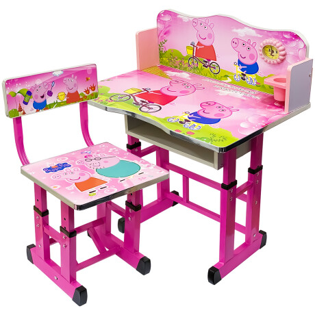 Set Escritorio Infantil Peppa Pj Mask Mesa Silla Niño Peppa Pig