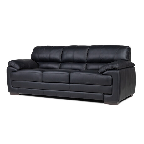 Sofá Oxford - Cuero Básico - 3 cuerpos Negro