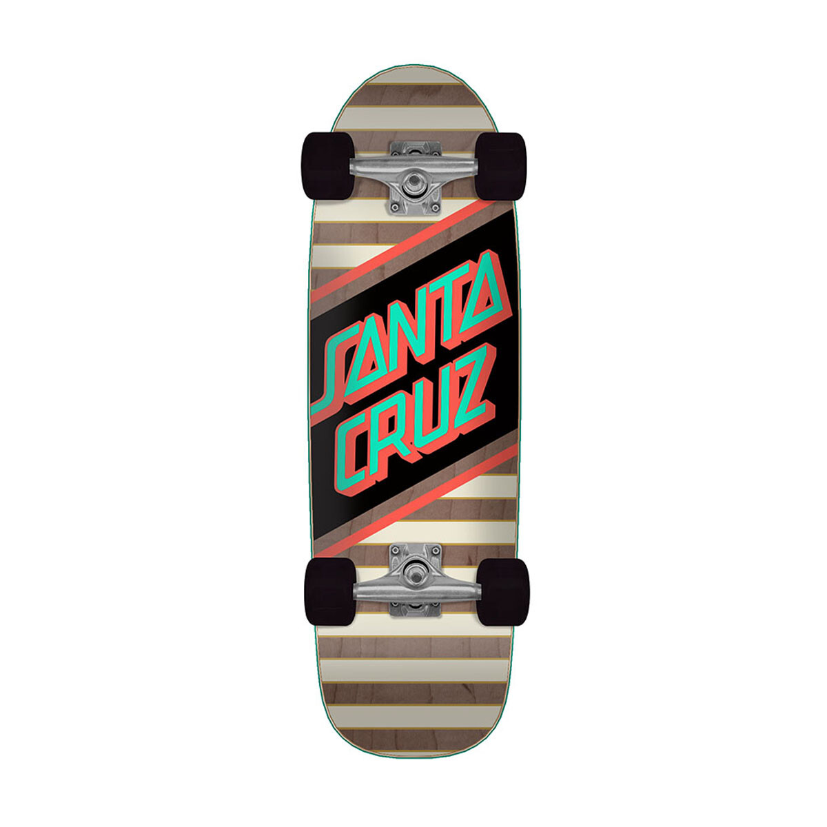 Street Skate Cruzer Santa Cruz 8.75" x 29.05” - Brown 