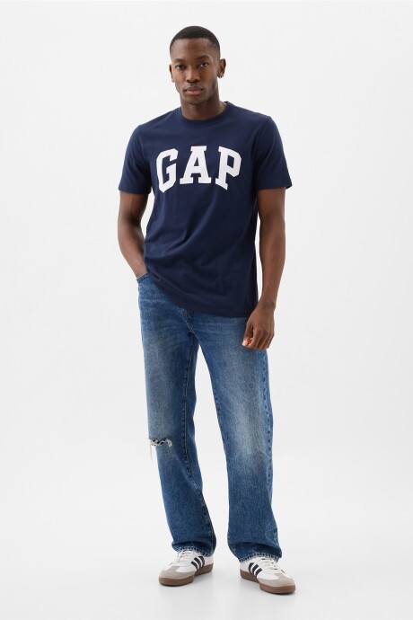 Remera Logo Gap Hombre Tapestry Navy