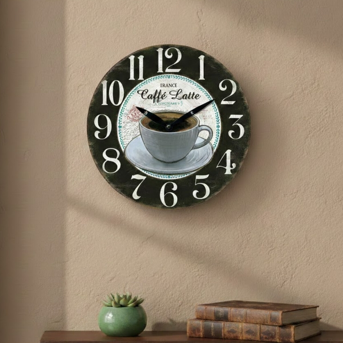 Reloj de pared mdf D28,8x3,5 cm - COFFEE 