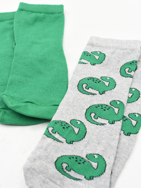 MEDIAS X2 DINO VERDE