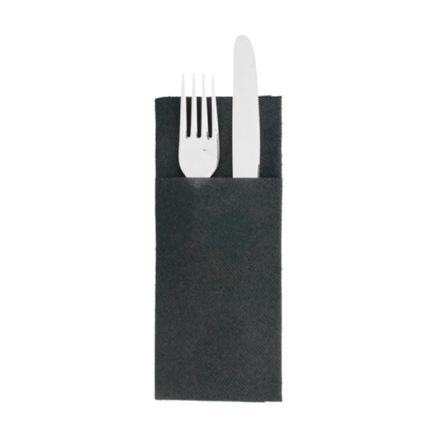 SERVILLETA NEGRA AIRLAID CANGURITO 33x40 - 50 uds Servilleta Negra Airlaid Cangurito 33x40 - 50 Uds