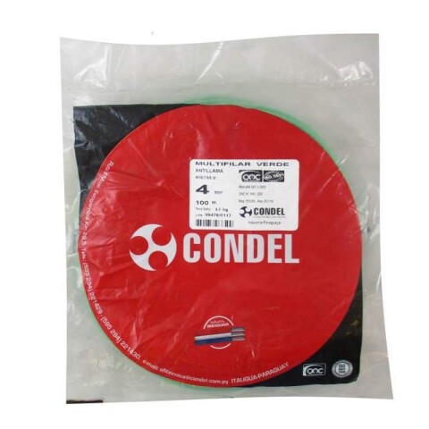 CABLE MULTIFILAR 4,00MM2 VERDE CONDEL CABLE MULTIFILAR 4,00MM2 VERDE CONDEL