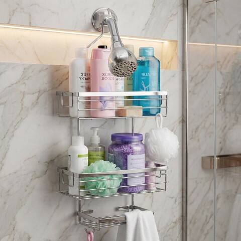 Organizador De Ducha Colgante 3 Niveles Jabonera Baño Acero Imback Color Plateado Organizador De Ducha Colgante 3 Niveles Jabonera Baño Acero Imback Color Plateado