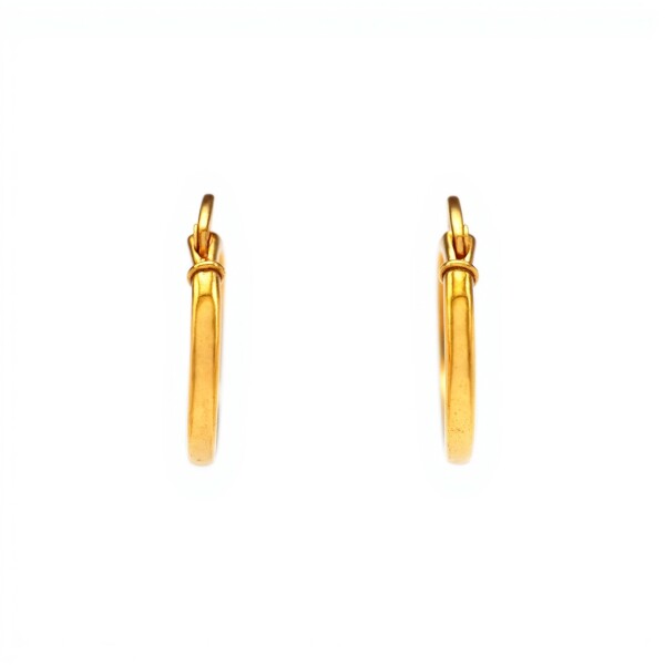 Caravanas aros de oro finos- Oro bajo - Sin piedra- CA8253 sinpiedra