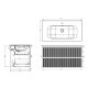 MUEBLE BASFI LAQUEADO EN MDF GRIS MATE - 90x49.5x48cm GAMAS DE GRIS