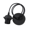 Porta lampara con cable colgante E27 negro Porta lampara con cable colgante E27 negro
