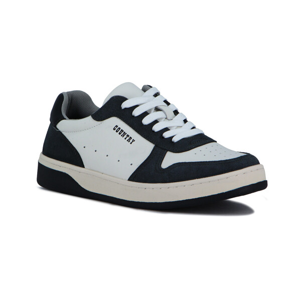 Country Calzado Casual Hombre Acordonado - Blanco/gris Blanco-gris