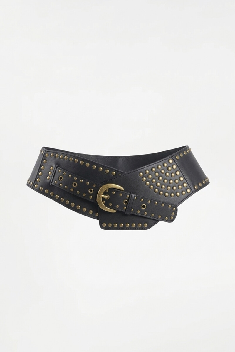 Cinturón faja tachas negro