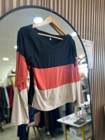 Remera California Negro|terracota|beige
