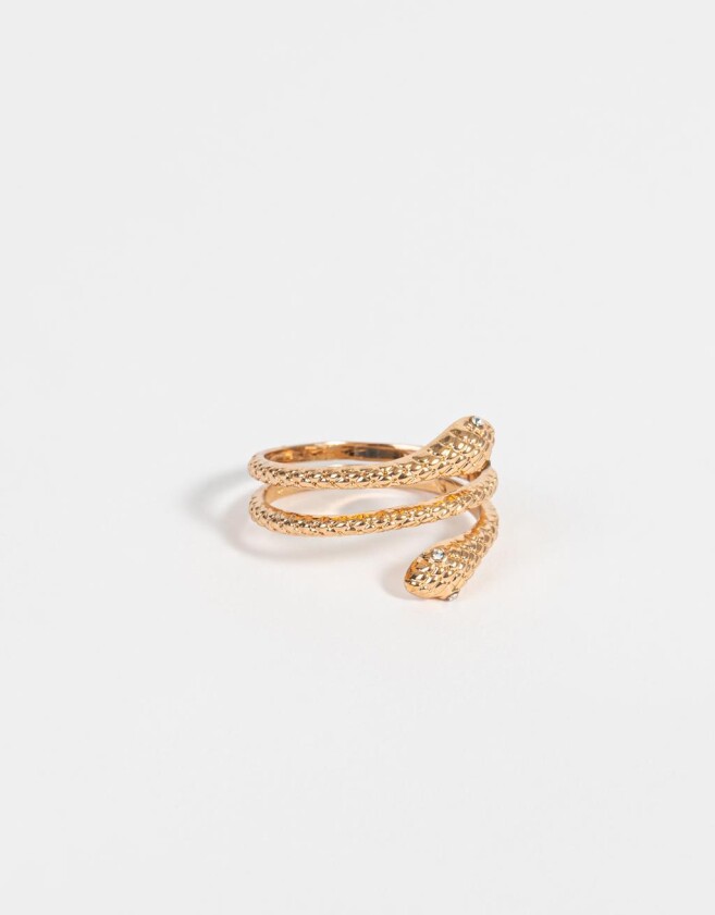 Anillos Chicos Con vibora Anillo Víbora - Dorado