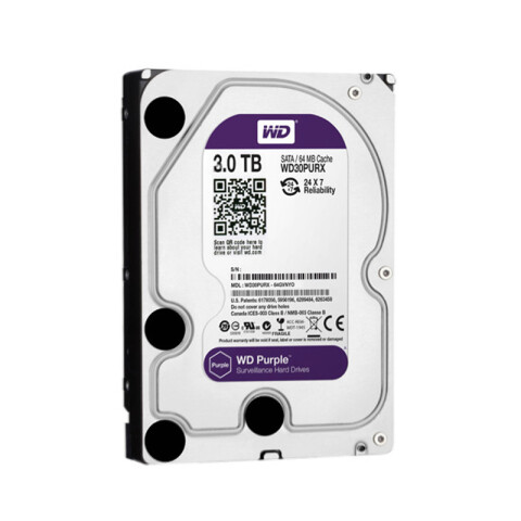 Disco duro HDD 3.5" WD Purple 3TB 64MB para DVR Unica