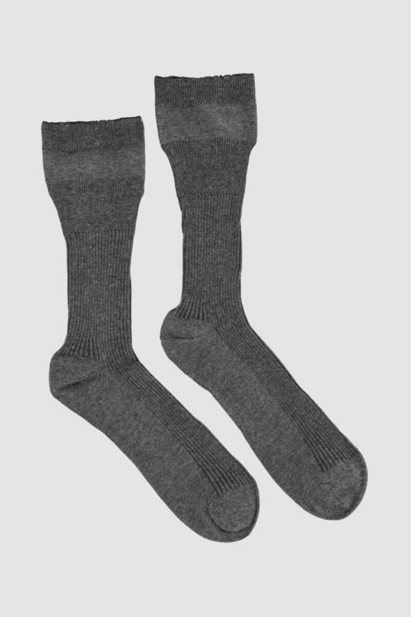 Medias compresion controlada algodon hombre - Gris melange 