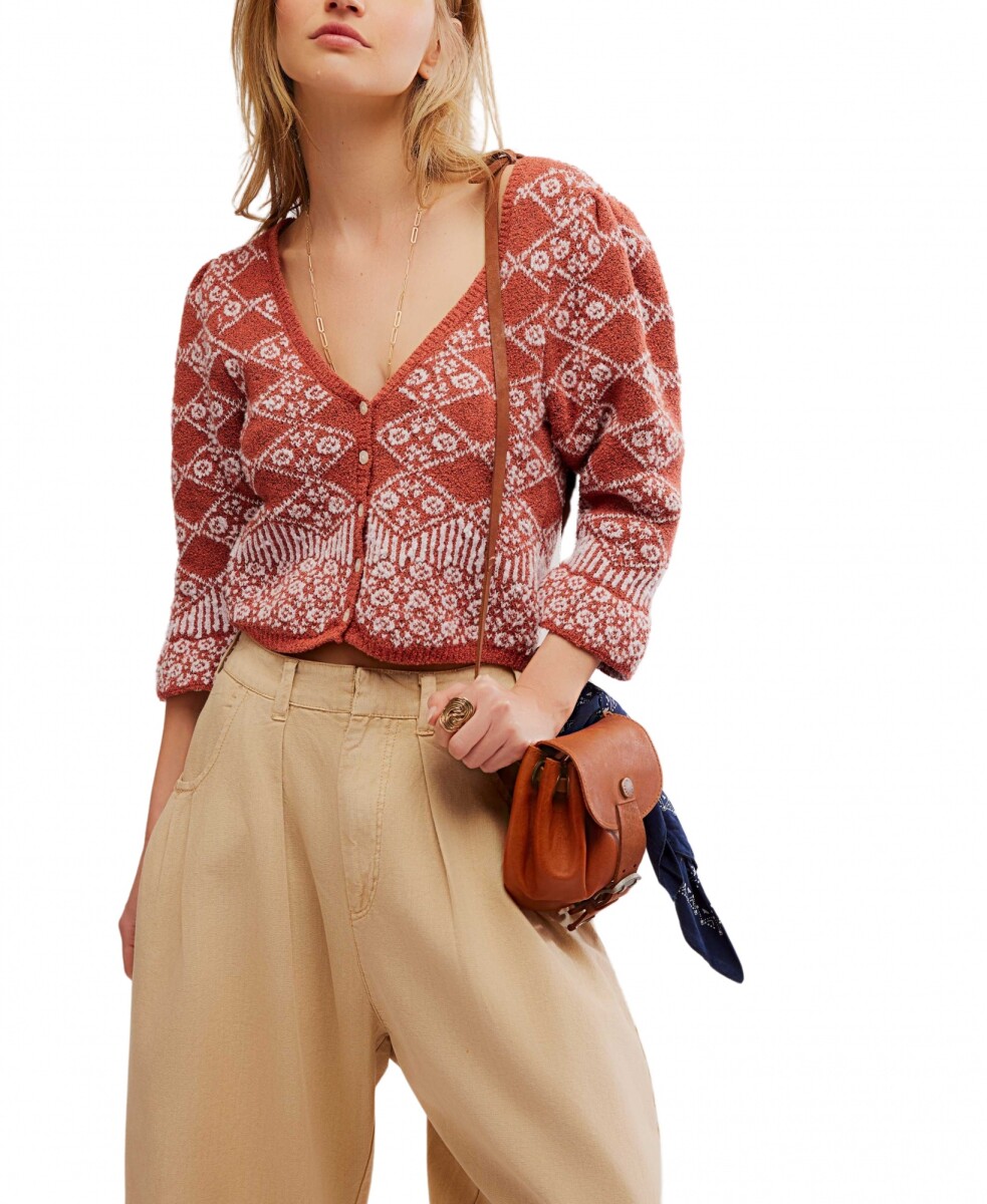 CARDIGAN GEO FLORAL 