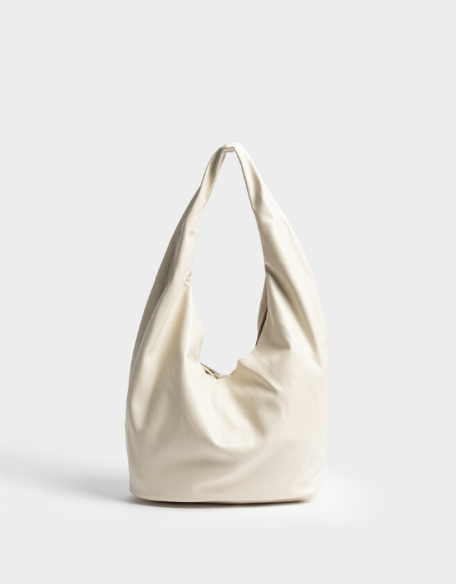 Shopper Cartera Hobo Ivory - Blanco Crudo
