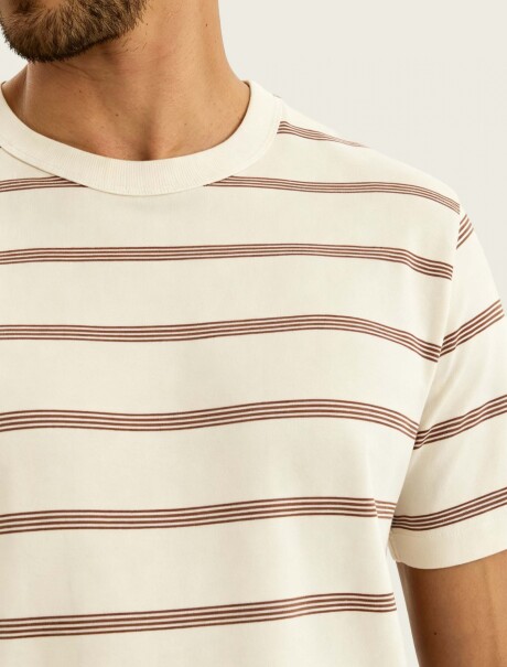 CAMISETA BÁSICA A RAYAS BLANCO