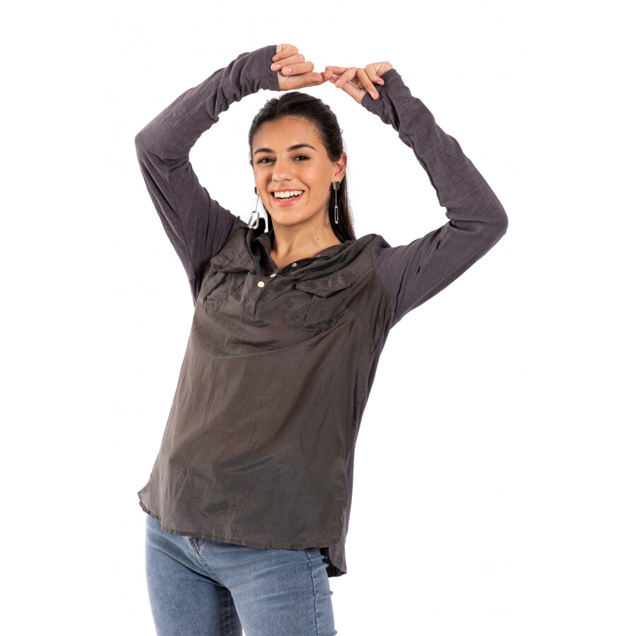 CHERRY BLUSA DARKGREY