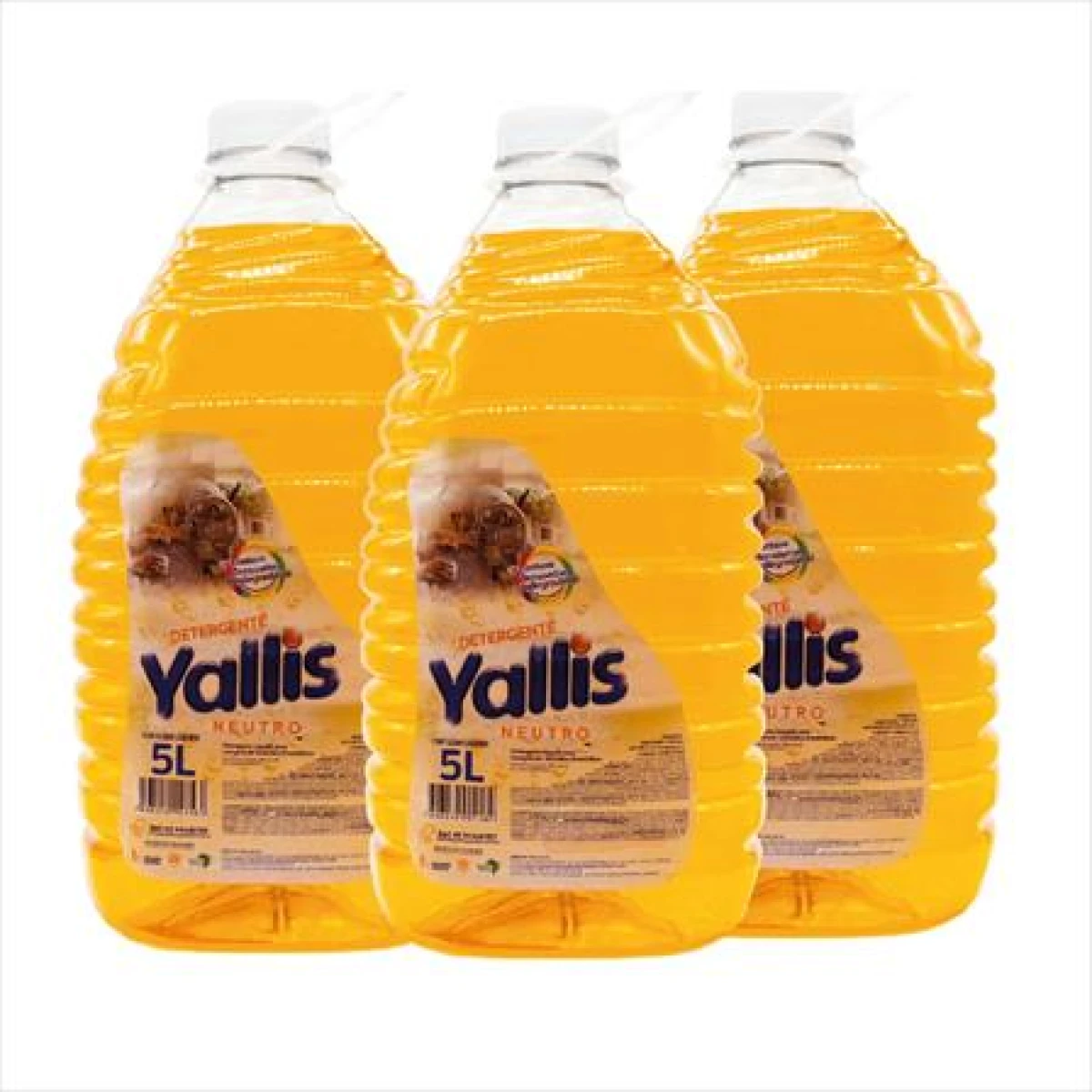 DETERGENTE YALLIS 5 LITROS NEUTRO (BIDON)(AMARILLO) 