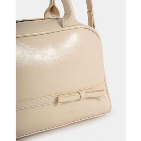 Cartera Bowling Marron Beige