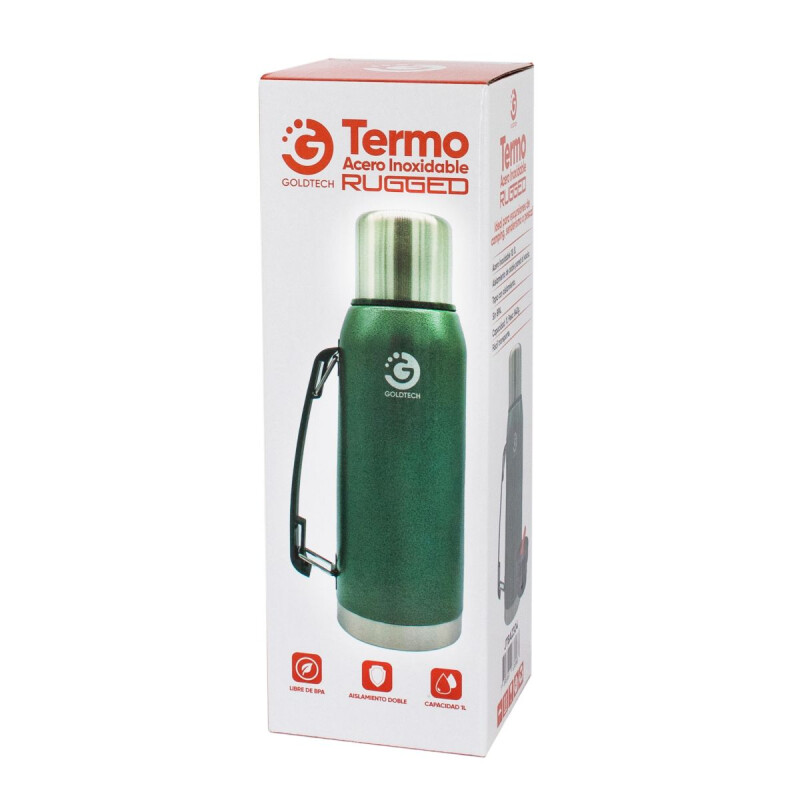 Termo Rugged Acero Inoxidable Goldtech 1lt Termo Rugged Acero Inoxidable Goldtech 1lt