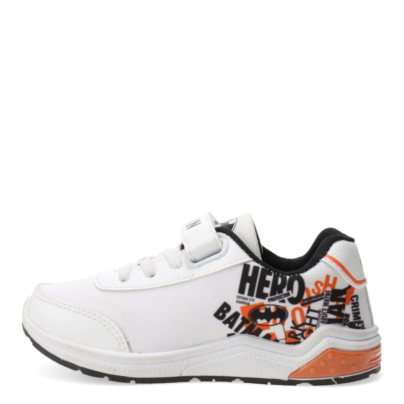 Championes Infantiles DC Batman con luces Blanco - Negro - Anaranjado