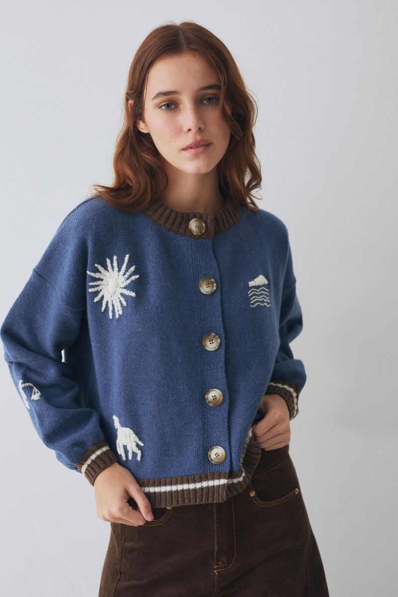 CARDIGAN TERRO UY Azul