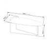Mesa de centro side Organic Large - Linea Manhattan Mesa de centro side Organic Large - Linea Manhattan