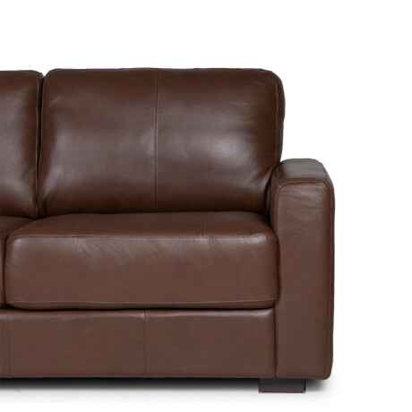 Rinconera Como - Cuero Básico - 2 + Chaise izquierdo New Brown