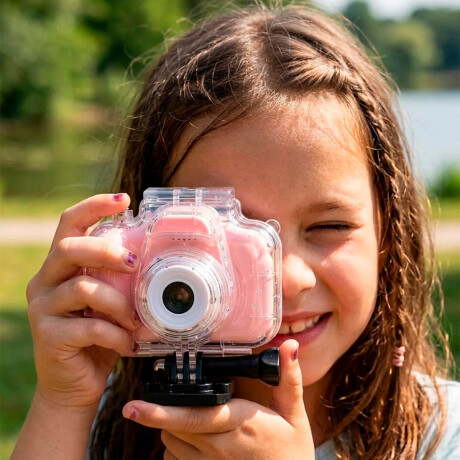 Cámara Digital Infantil Sumergible C/Correa Full Hd Rosa