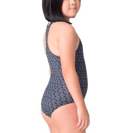 Fila Malla Traje De Baño Niña Full Negro