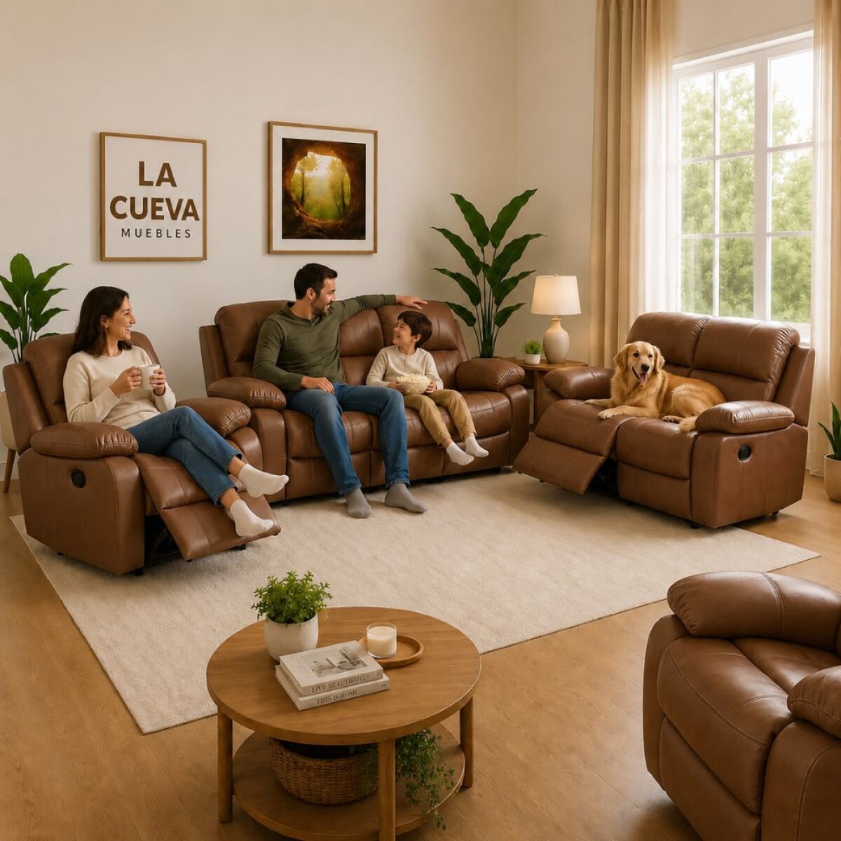 Juego de living reclinable 3+2+1 