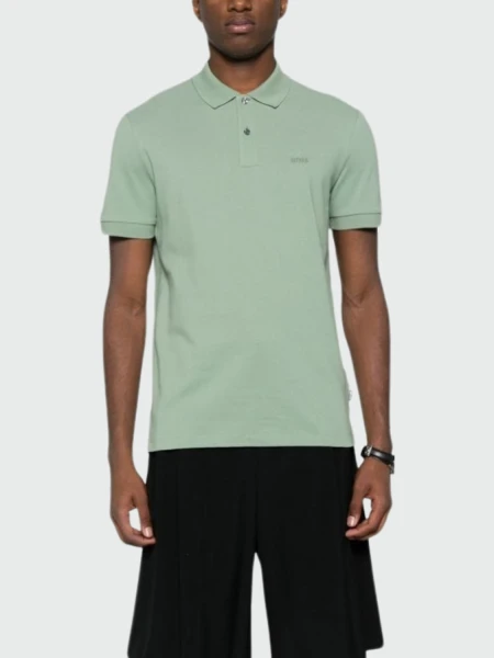 HUGO BOSS Polo de Algodón Piqué con Logo Bordado 0