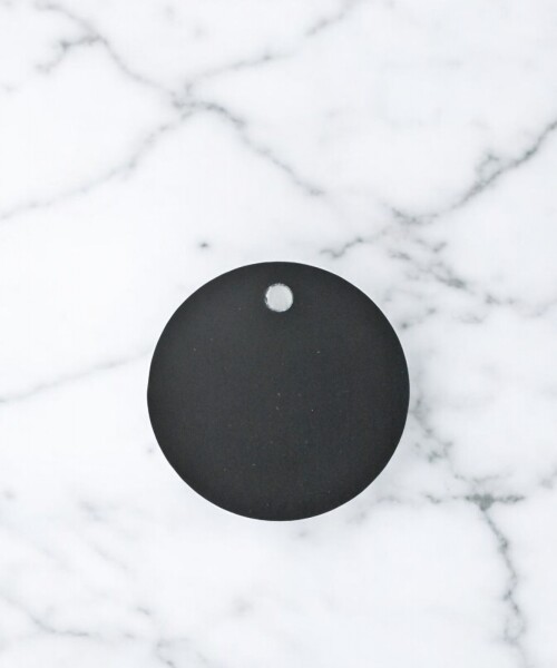 Tag circular liso NEGRO