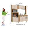COCINA COMPACTA SSL CH 1034- MASTER 8Ptas 2Caj -Cedro-Arena N/A