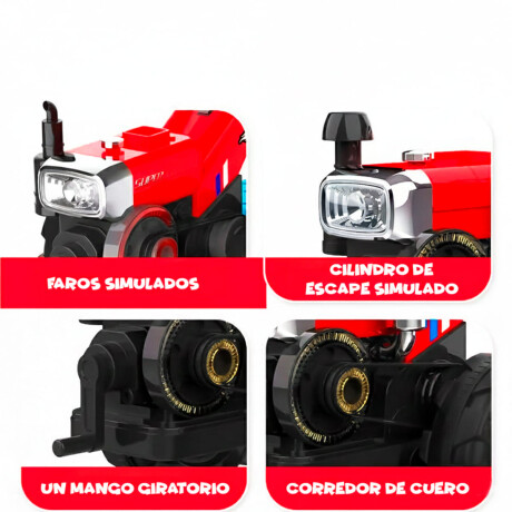 Moto Tractor Con Tráiler Música USB y Luces A Batería Moto Tractor Con Tráiler Música USB y Luces A Batería