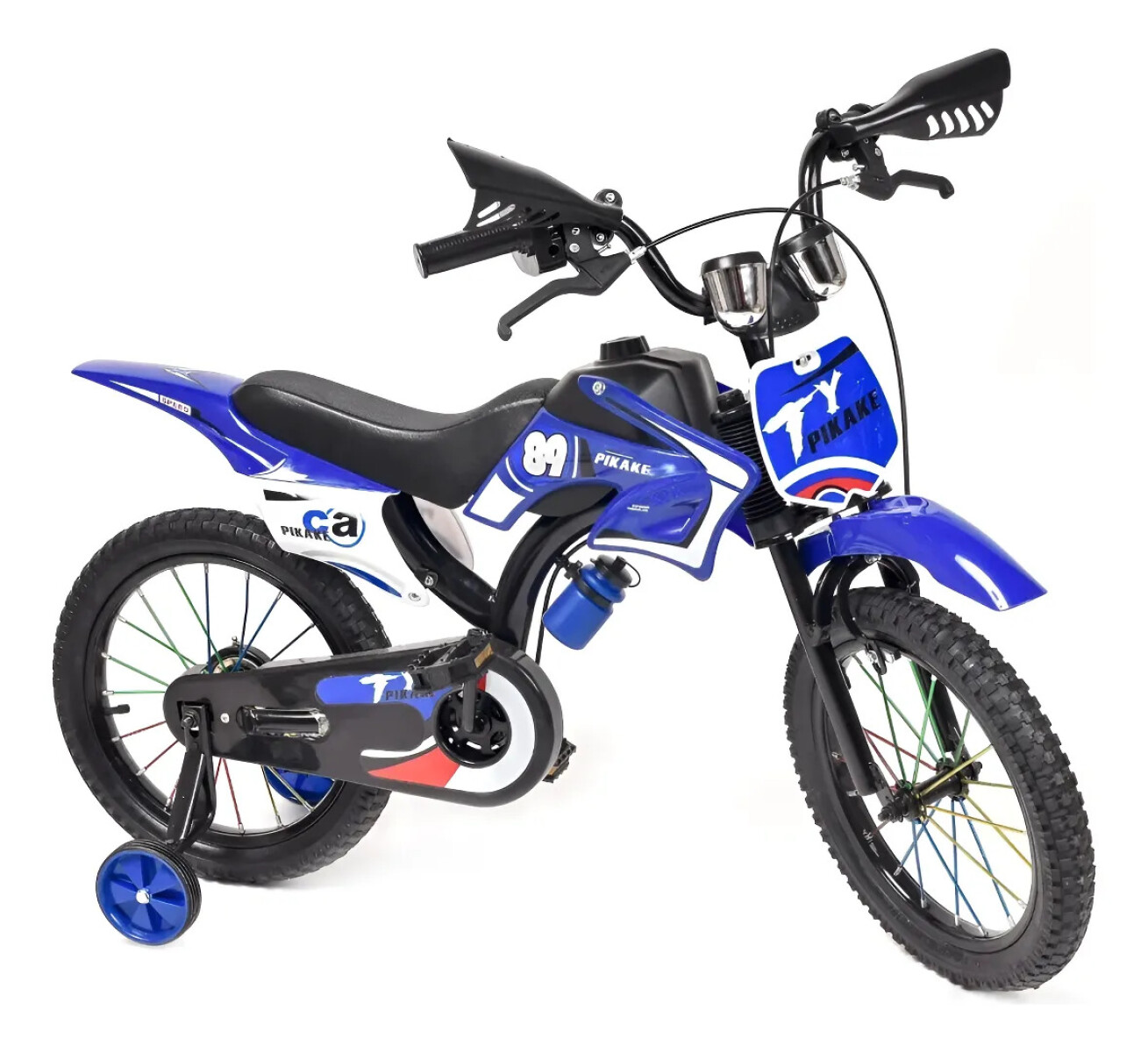 Bicicleta Estilo Motocross con Roncador Rodado 16" - AZUL 