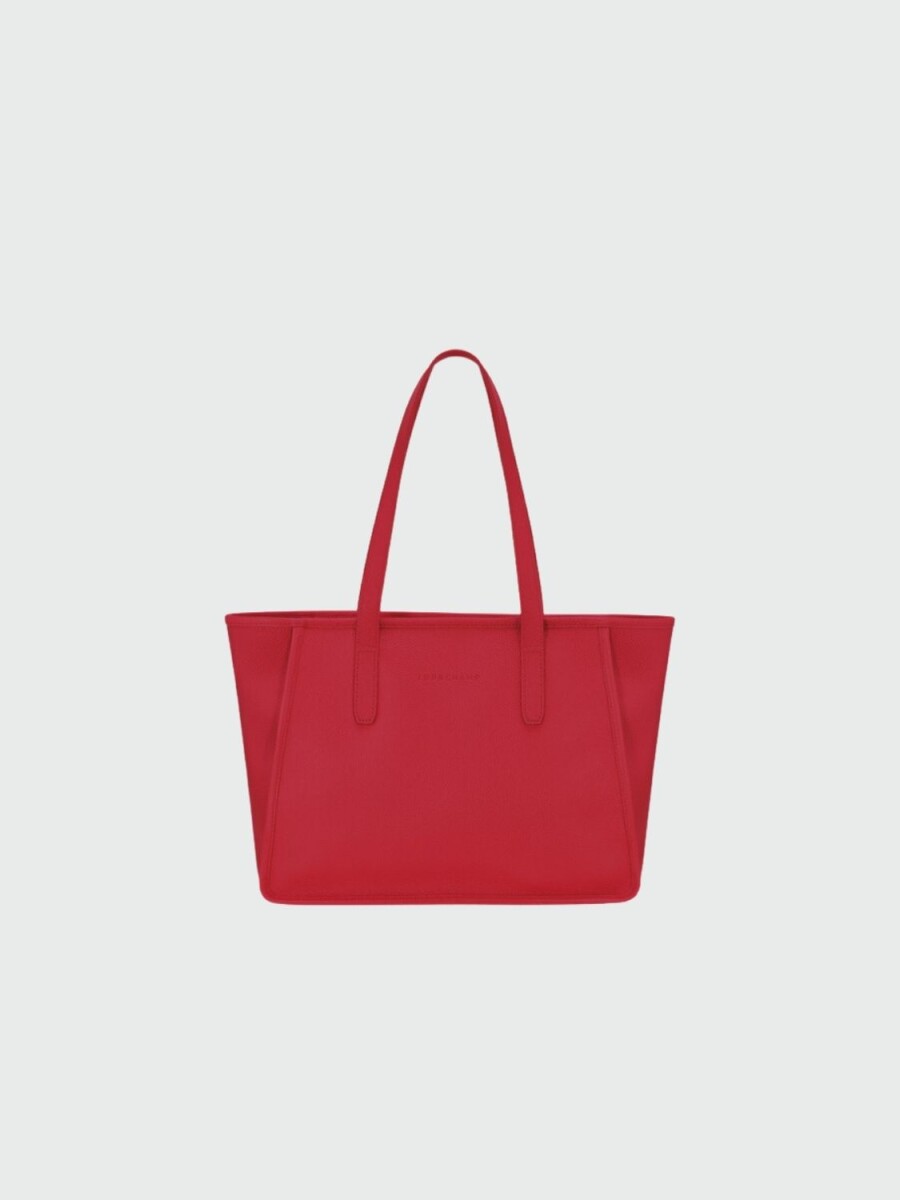 Longchamp -Cartera de cuero con gran capacidad, Le foulonné - Rojo 