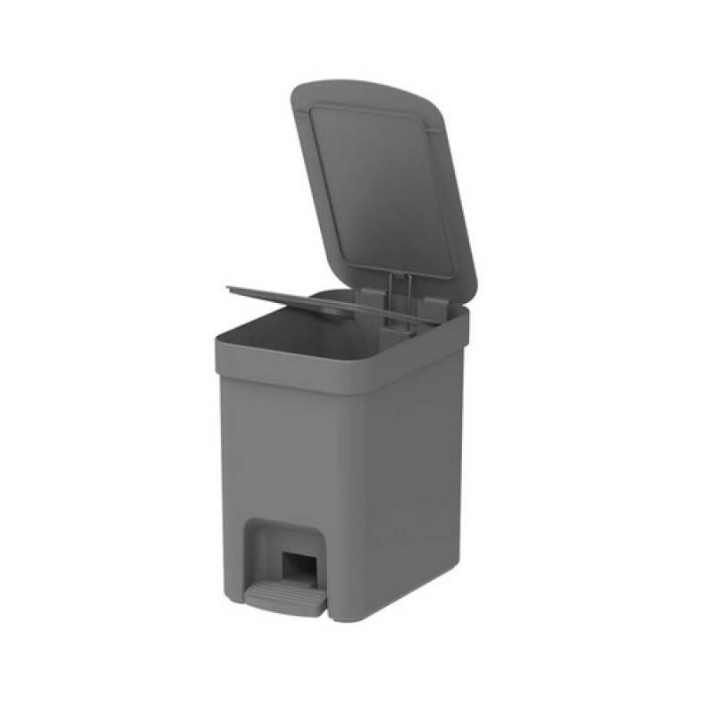 Papelera con pedal de 6 Lts Gris Oscuro