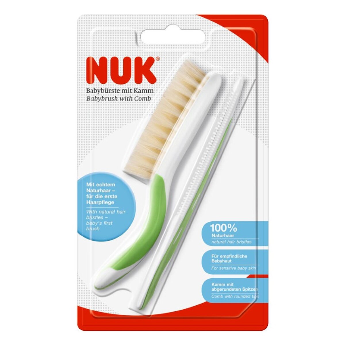 Cepillo y Peine para Bebé con Cerdas Naturales – NUK 