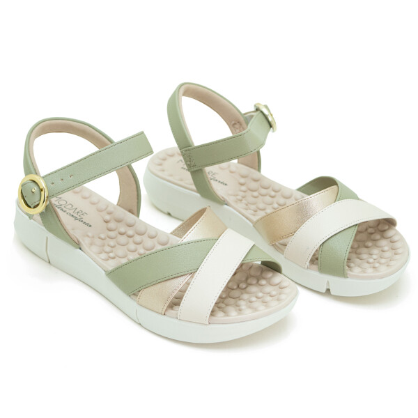 MODARE Sandalia Femenino Verde-crema