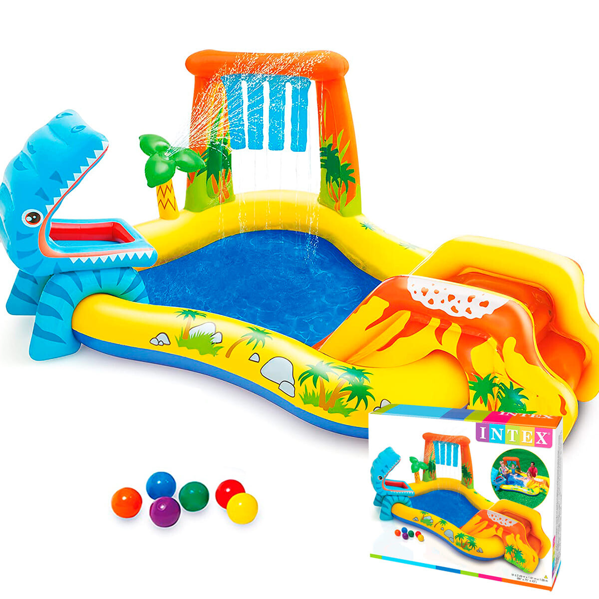 Piscina Intex Centro Juegos Inflable Con Rociador - Inx057444 