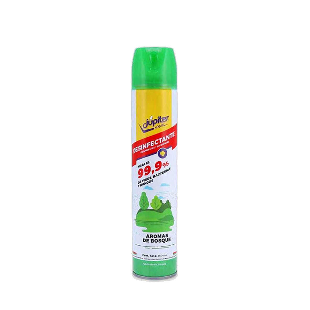 Desinfectante JUPITER 99.9% Aerosol 360ml - Bosque 