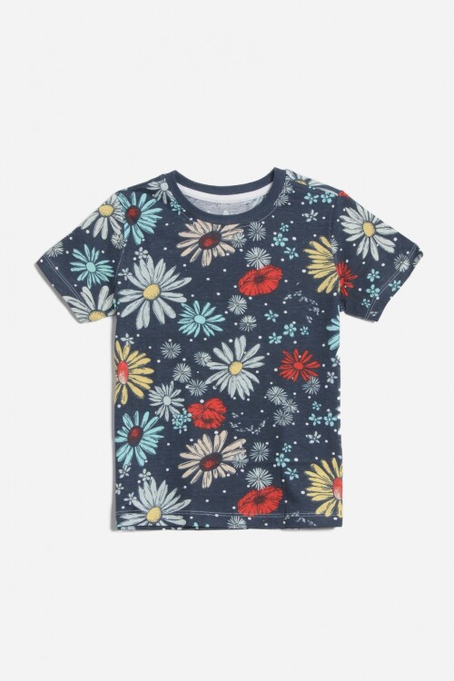 Remera margaritas AZUL MARINO
